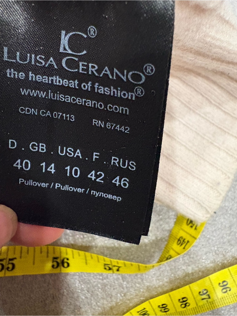 Luisa Cerano V-Neck Cream Wool Cashmere Slouchy Sweater - Picture 5 of 9